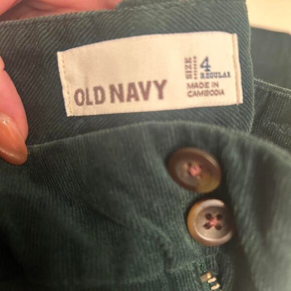 Corduroy Flare Green Women's Pants - Picture 3 of 3